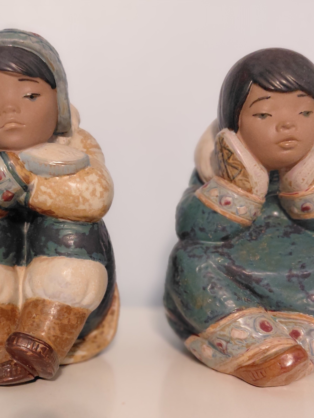Adorable pair of Eskimo Figurines by Lladro